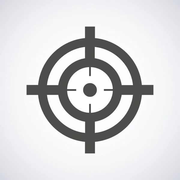 Gri bir arka planda şık vektör çizim web tasarımı için izole hedef simgesini