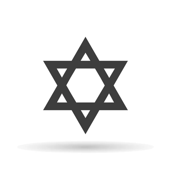Étoile de David sur fond blanc isolé, illustration vectorielle — Image vectorielle