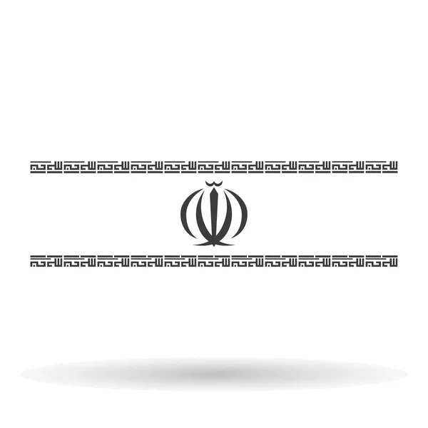 Iran elemento icona bandiera, lo stemma dell'Iran, elegante illustrazione vettoriale — Vettoriale Stock