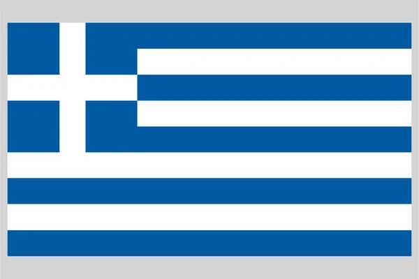 Bandera de Grecia sobre fondo negro, elegante ilustración vectorial — Vector de stock