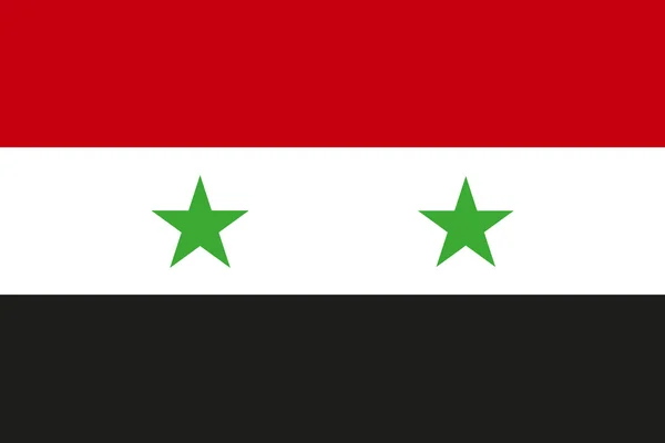 Syrien offizielle flagge, vektorillustration — Stockvektor