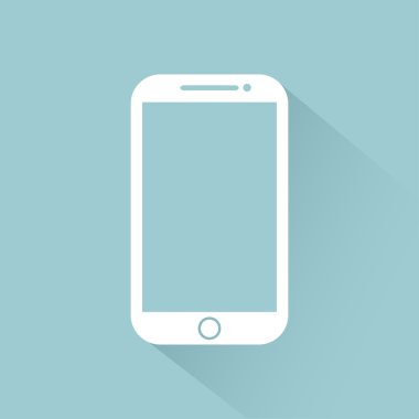 Işık arka planda izole gölgeile Mobil düz stil simgesi, web tasarımı için vektör illüstrasyon