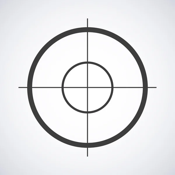 Zielsymbol isoliert auf grauem Hintergrund, Vektor-Illustration stilvoll für Webdesign — Stockvektor