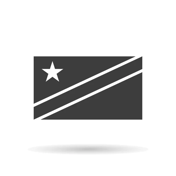 Kongo-Flagge Symbol, isoliert auf weißem Hintergrund Vektor Illustration — Stockvektor