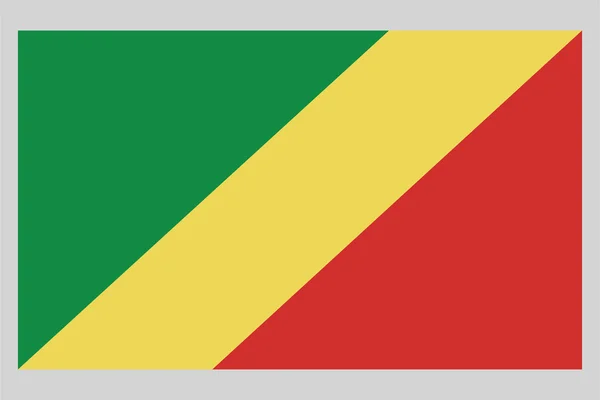 Congo bandera oficial, vector elegante ilustración — Vector de stock