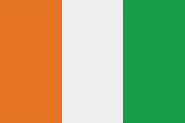 Costa de Marfil bandera oficial, ilustración vectorial — Vector de stock