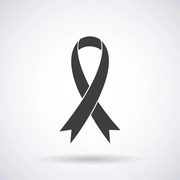 Icono de cinta, símbolo de conciencia del cáncer de mama, aislado sobre fondo blanco, ilustración de vectores con estilo, eps10 . — Vector de stock