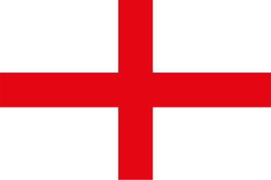 İngiltere bayrak resmi oranları doğru, vektör illüstrasyon