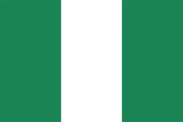 Nigeria flagga officiella proportioner korrekt, vektor illustration — Stock vektor