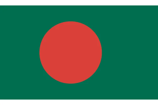 Bangladesh bandiera proporzioni ufficiali corretto, illustrazione vettoriale — Vettoriale Stock