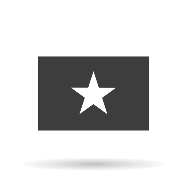 Vietnamská vlajka ikona správné proporce, hvězda, vektorová ilustrace — Stockový vektor