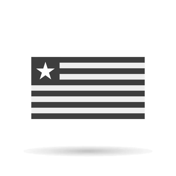 Icona bandiera Liberia proporzioni ufficiali giuste, illustrazione vettoriale stellare — Vettoriale Stock