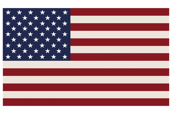 Bandeira americana proporções corretas oficiais isolado em um fundo branco, ilustração vetorial elegante EPS10 — Vetor de Stock