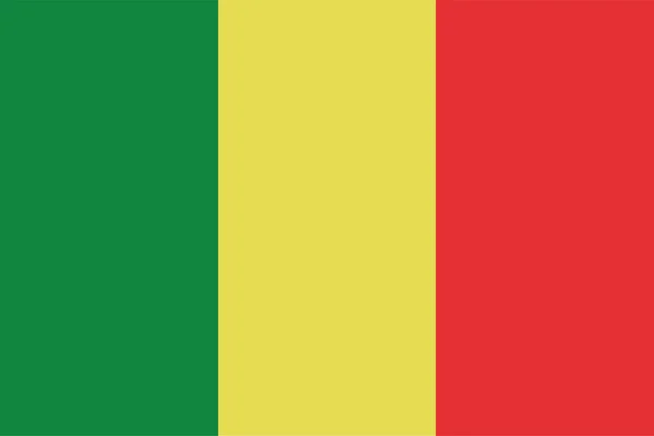 Mali vlag officiële juiste verhoudingen, vector illustratie — Stockvector