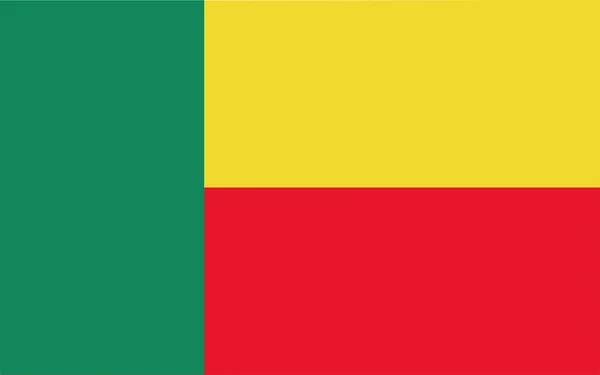 Bandiera Benin, proporzioni ufficiali a destra, illustrazione vettoriale EPS10 — Vettoriale Stock