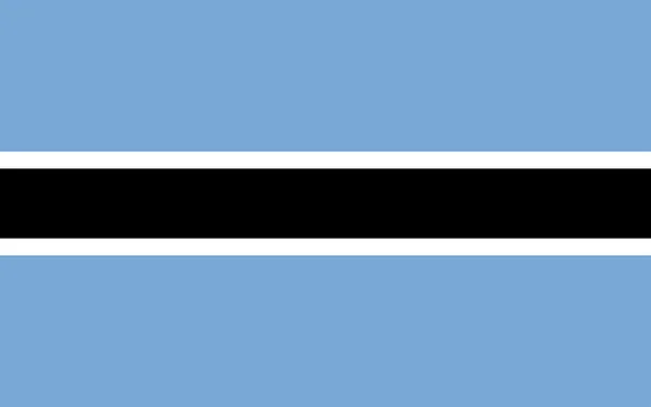 ボツワナ国旗、公式右プロポーション、ベクトルイラストEps10 — ストックベクタ