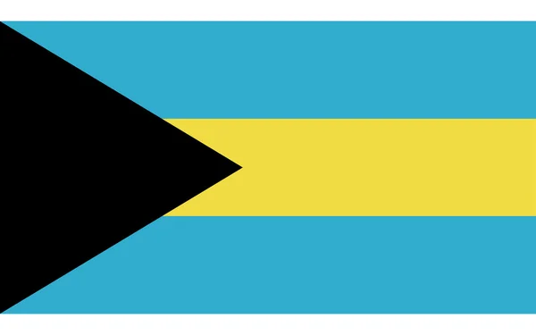 Bandeira de Bahamas proporções direitas oficiais isoladas em fundo branco, ilustração vetorial EPS10 — Vetor de Stock