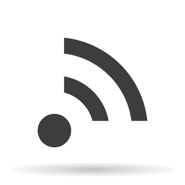 Beyaz arkaplanda izole edilmiş kablosuz bağlantı WI-FI simgesi, web tasarımı için vektör illüstrasyonu — Stok Vektör