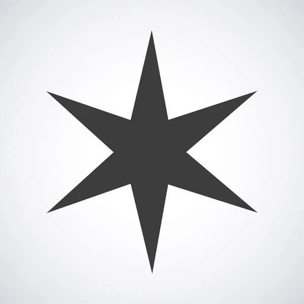 Αστέρι εξαγωνικό απομονώθηκε σε λευκό φόντο, απεικόνιση διάνυσμα — Διανυσματικό Αρχείο