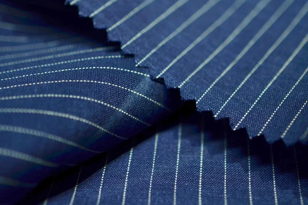 Primer plano azul oscuro tela de traje — Foto de Stock