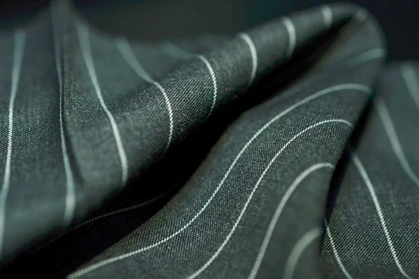 Primer plano línea negro tela de traje — Foto de Stock