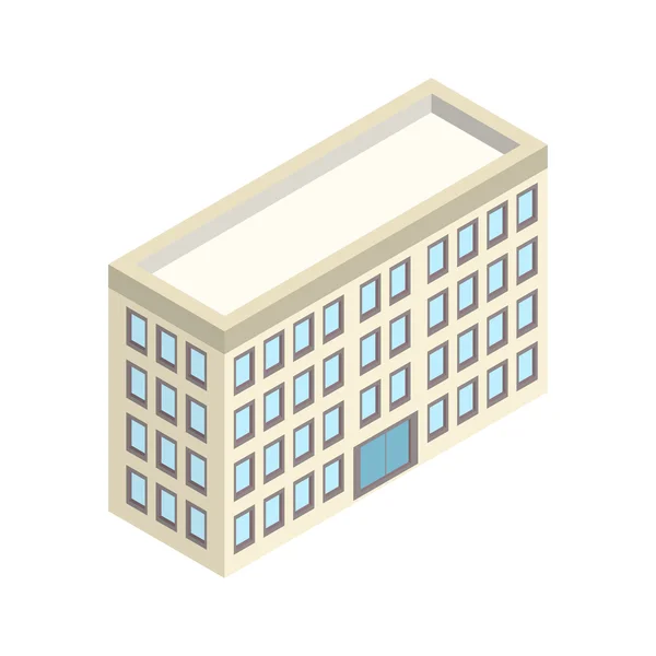 Edificio isométrico. Icono de casa — Vector de stock