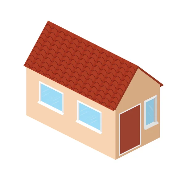 Stock vector Isometric builging. House icon