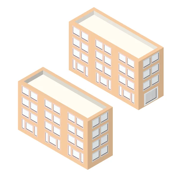 Edificio isométrico. Icono de casa — Vector de stock