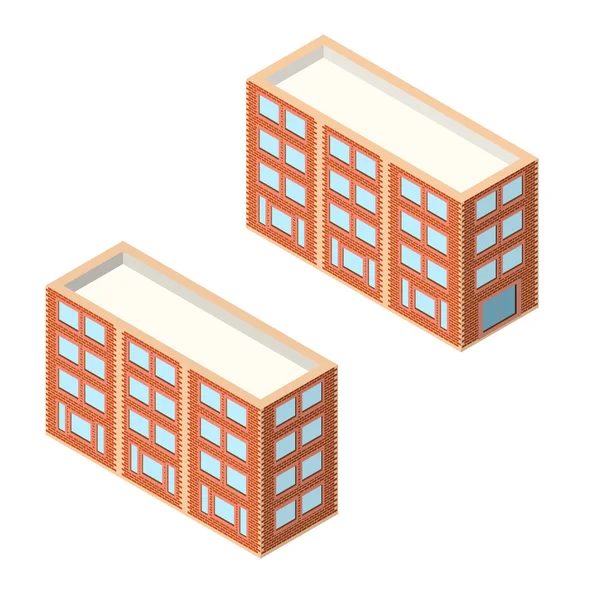 Edificio isométrico. Icono de casa — Vector de stock