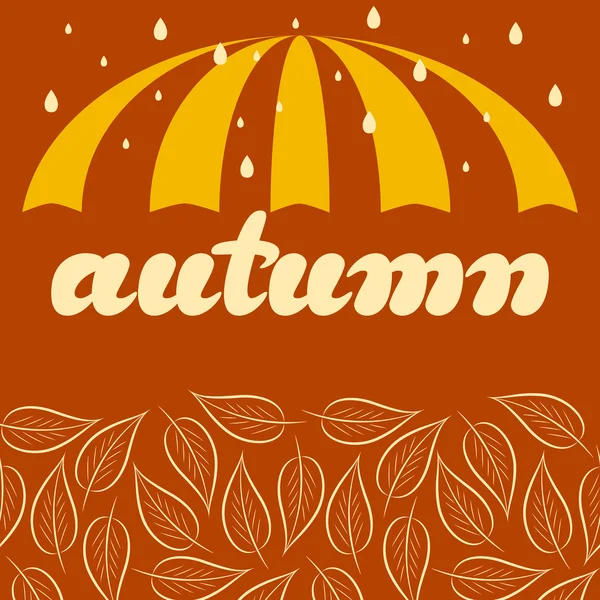 Autumn background. Lettering. — Stock Vector