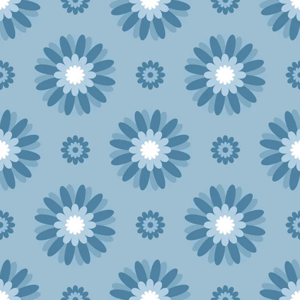Blume nahtloses Muster, blumiger Hintergrund — Stockvektor