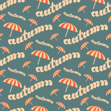 Sonbahar arka plan. Yazı seamless modeli.