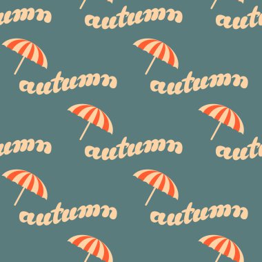 Sonbahar arka plan. Yazı seamless modeli.