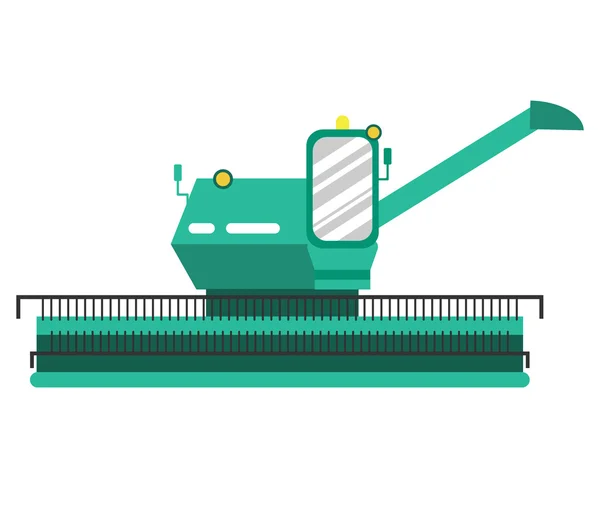 Agrícola combinar en estilo plano. Vehículo agrícola y máquina agrícola. Combine la ilustración en el diseño plano - concepto de negocio. Maquinaria agrícola. Agricultura combinada - vector de stock . — Archivo Imágenes Vectoriales