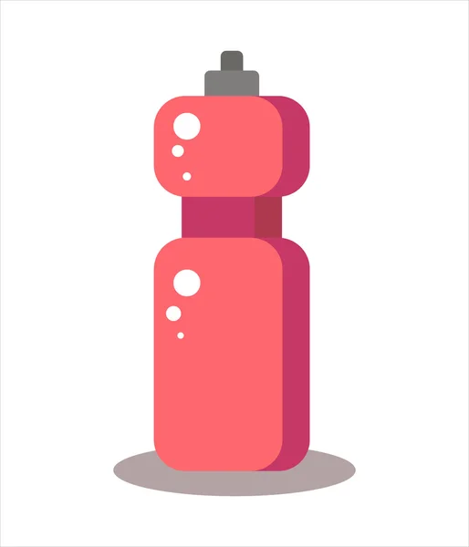 Ilustrasi botol air merah muda - vektor stok . - Stok Vektor