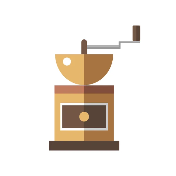 Icona del mulino da caffè su sfondo bianco - illustrazione vettoriale stock . — Vettoriale Stock