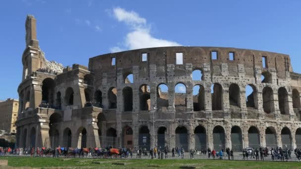 Roma Colosseum yaz gününde — Stok video