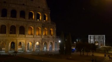 Colosseum at night time