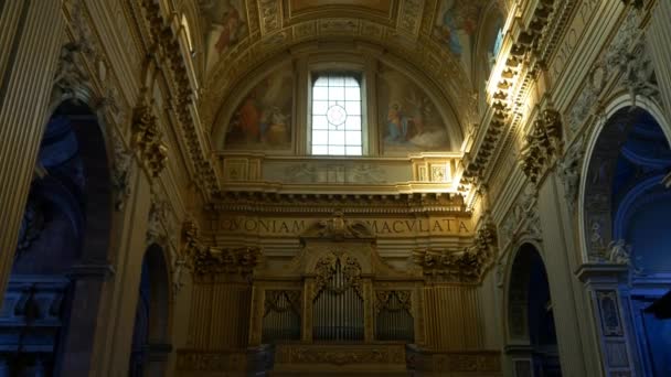 Innenraum der Kathedrale des Heiligen Petrus — Stockvideo
