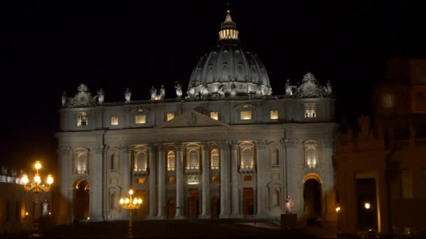 Vatikan Saint Peter's cathedral — Stok video