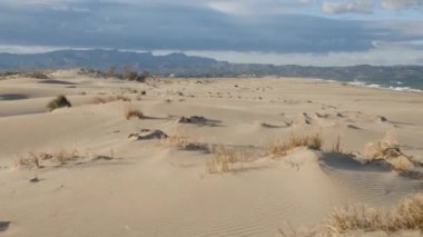 Afrika Çöl fırtınasında manzara