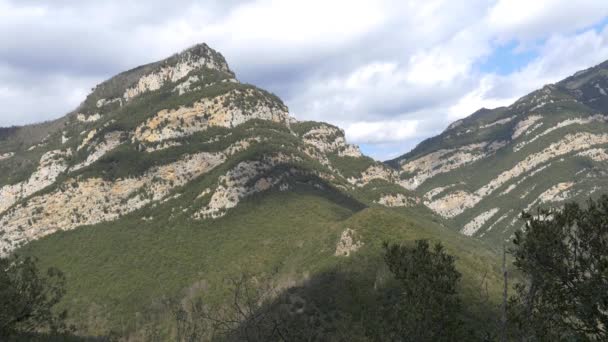 Paesaggio montano con verde valle — Video Stock