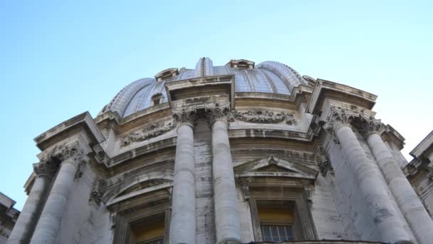 Dome of Saint Peter Cathedral, Rome — Stock Video