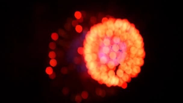 Exposition de feux d'artifice au 4 juillet  