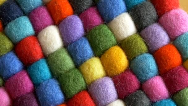 Colorful background of yarn — Stock Video