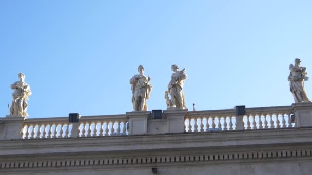Facciata della Cattedrale di San Pietro, Roma — Video Stock