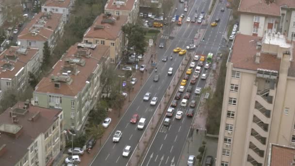 Cruce principal de carreteras en Estambul — Vídeo de stock
