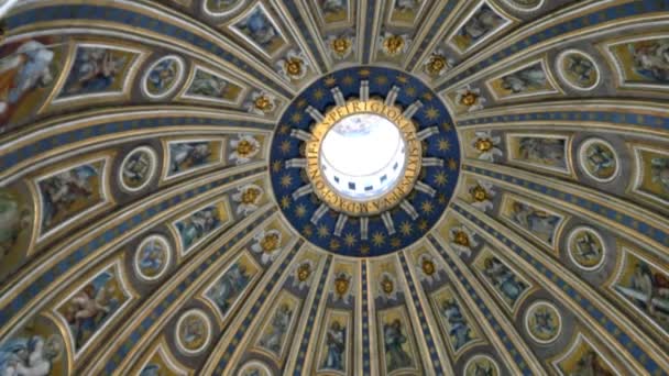 Pantheon Decke in Rom — Stockvideo