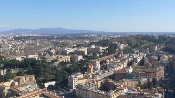 Rome city op zonnige dag — Stockvideo