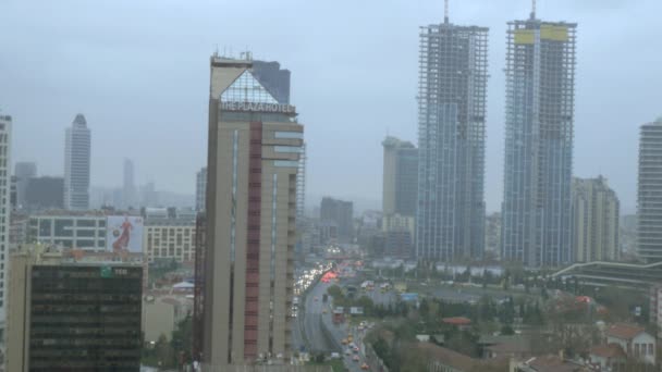 Istanbul op bewolkte grijze dag — Stockvideo